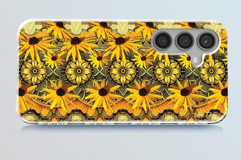 Orange Flowers – 3D Stereogram Phone Case