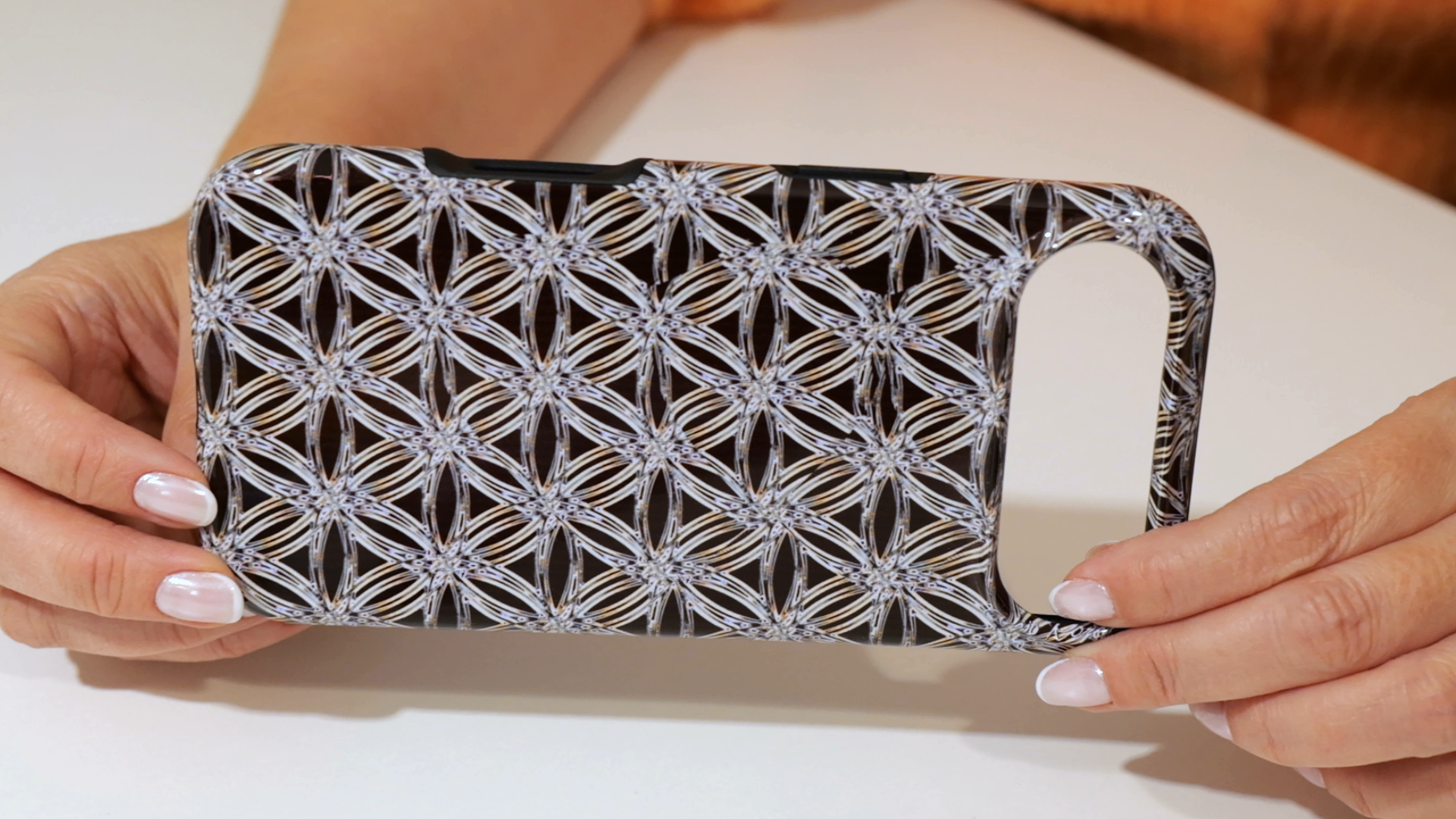 Flower of life 3d stereogram phone case 7