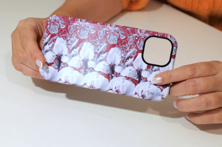 White irises 3d stereogram phone case
