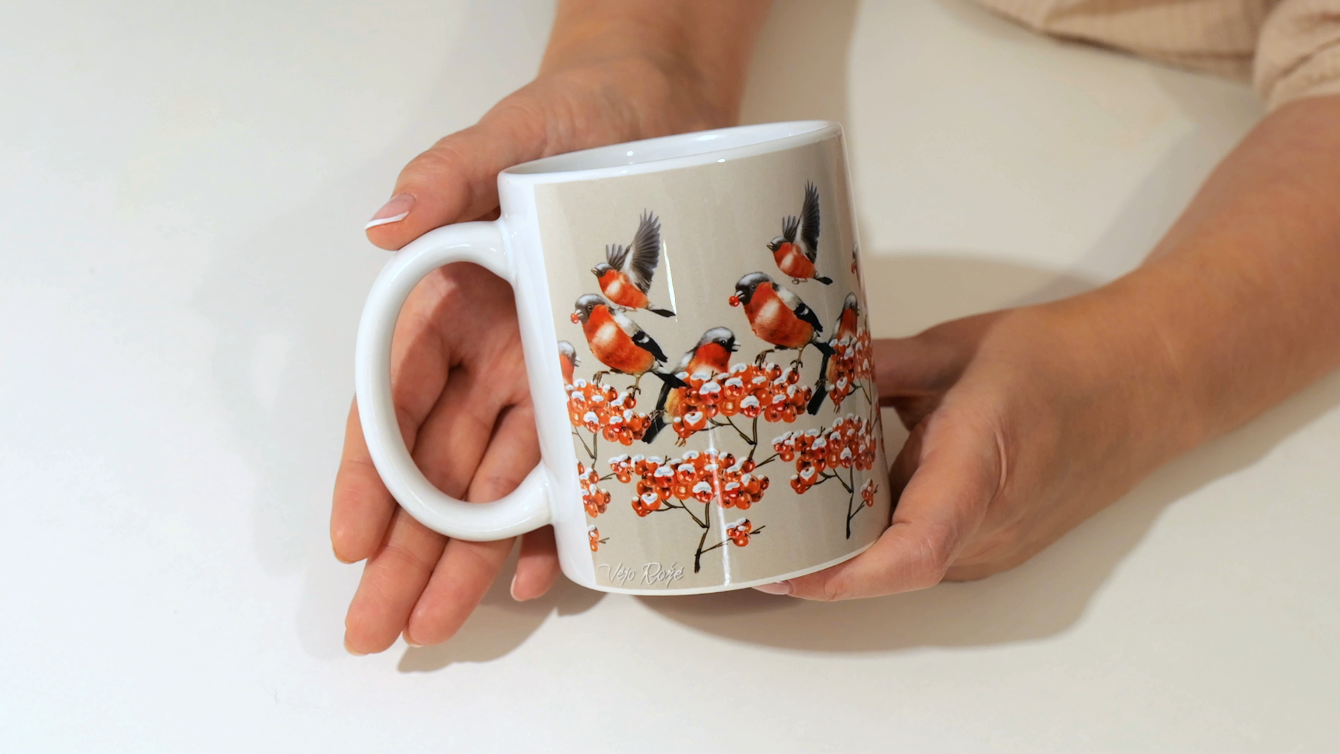 Bullfinches 3d autostereogram mug 2