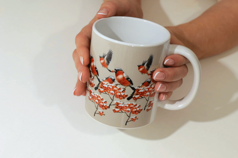 Bullfinches 3d autostereogram mug 4