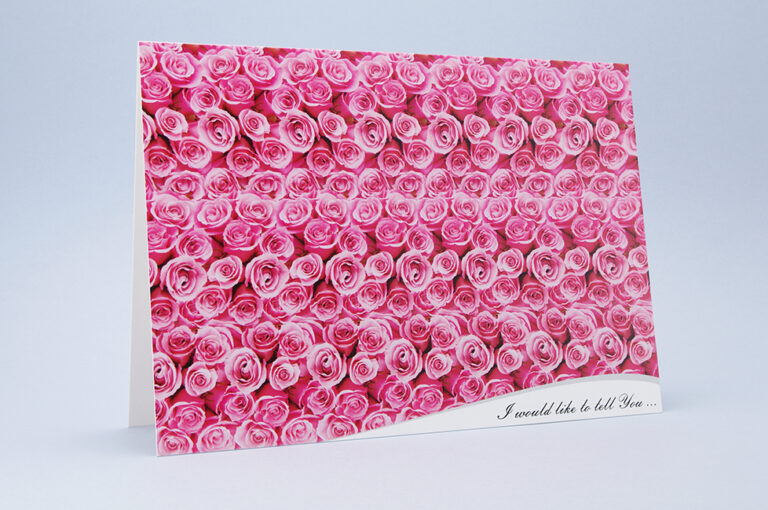 Roses, I Would Like to Tell You – 3D Stereogram Greeting Card with Envelope
