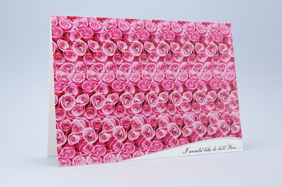 Roses, I Would Like to Tell You – 3D Stereogram Greeting Card with Envelope